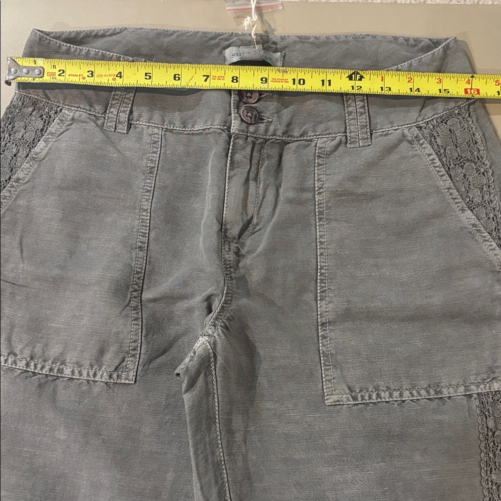 Sundance Charcoal Buttoned Trousers with Lace Accents NWT Size 6P - Picture 12 of 15